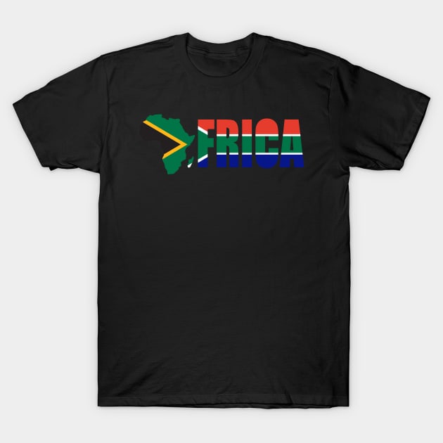 Vibrant South African Flag in African Continent Design Gift Idea T-Shirt by c1337s